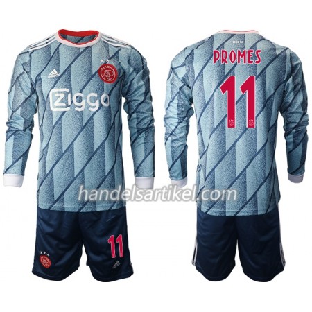 Ajax Amsterdam Quincy Promes 11 Kinder Auswärts Trikotsatz 2020/21 Langarm (+ Kurze Hosen)